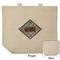 Diamond Plate Reusable Cotton Grocery Bag - Front & Back View