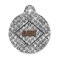 Diamond Plate Round Pet Tag