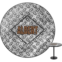 Diamond Plate Round Table - 24" (Personalized)