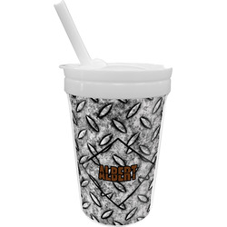 Diamond Plate Sippy Cup with Straw (Personalized)