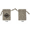 Diamond Plate Small Burlap Gift Bag - Front Approval