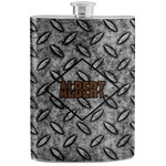 Diamond Plate Stainless Steel Flask (Personalized)