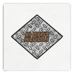 Diamond Plate Paper Dinner Napkins (Personalized)