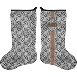 Diamond Plate Holiday Stocking - Double-Sided - Neoprene (Personalized)