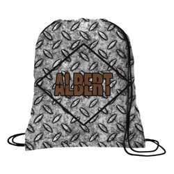 Diamond Plate Drawstring Backpack - Medium (Personalized)