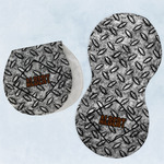 Diamond Plate Burp Pads - Velour - Set of 2 w/ Name or Text