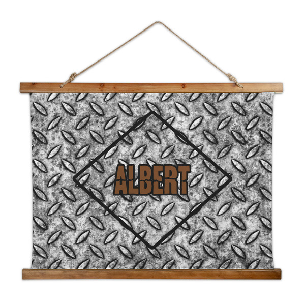 Custom Diamond Plate Wall Hanging Tapestry - Wide (Personalized)