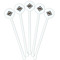 Diamond Plate White Plastic 5.5" Stir Stick - Fan View