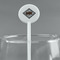 Diamond Plate White Plastic 5.5" Stir Stick - Round - Main