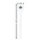 Diamond Plate White Plastic 7" Stir Stick - Round - Dimensions