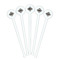 Diamond Plate White Plastic 7" Stir Stick - Round - Fan View