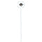 Diamond Plate White Plastic 7" Stir Stick - Round - Single Stick