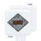 Diamond Plate White Plastic Stir Stick - Single Sided - Square - Approval