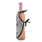 Diamond Plate Wine Bottle Apron - DETAIL WITH CLIP ON NECK