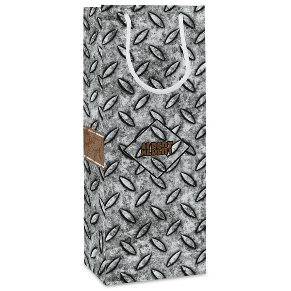 Custom Diamond Plate Wine Gift Bags - Matte (Personalized)