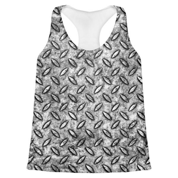 Custom Diamond Plate Womens Racerback Tank Top - X Large