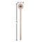 Diamond Plate Wooden 6" Stir Stick - Round - Dimensions