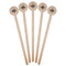 Diamond Plate Wooden 6" Stir Stick - Round - Fan View