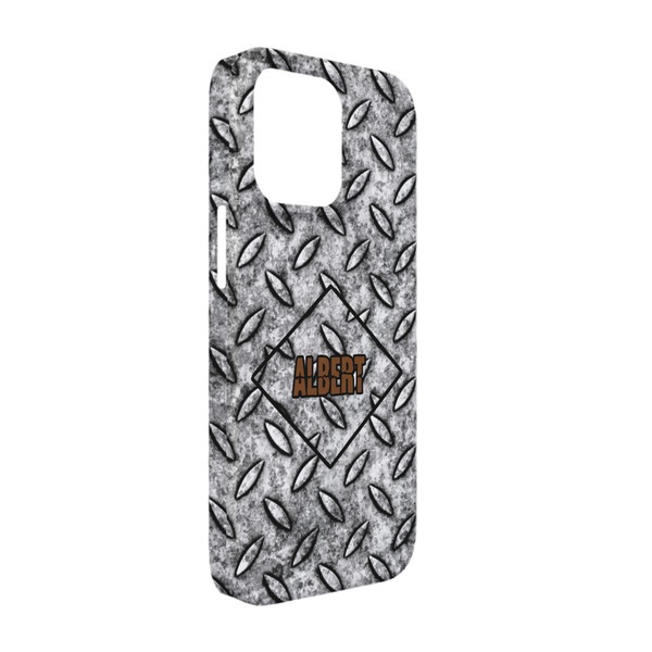 Custom Diamond Plate iPhone Case - Plastic - iPhone 13 (Personalized)