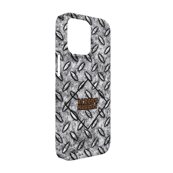 Custom Diamond Plate iPhone Case - Plastic - iPhone 13 Pro (Personalized)