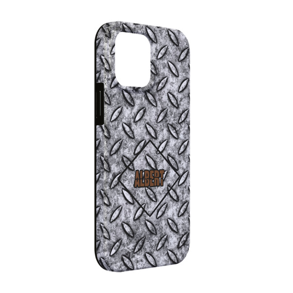 Custom Diamond Plate iPhone Case - Rubber Lined - iPhone 13 Pro (Personalized)