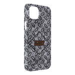 Diamond Plate iPhone Case - Plastic - iPhone 14 Plus (Personalized)