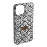 Diamond Plate iPhone Case - Plastic - iPhone 15 Plus (Personalized)