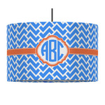 Zigzag 12" Drum Pendant Lamp - Fabric (Personalized)