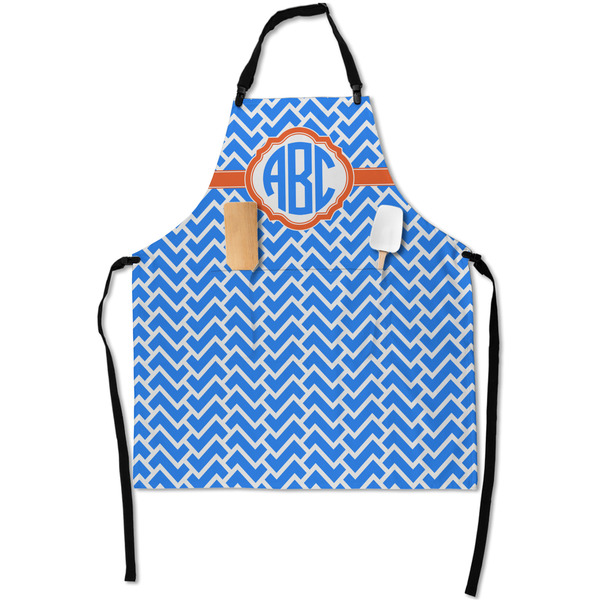 Custom Zigzag Apron With Pockets w/ Monogram