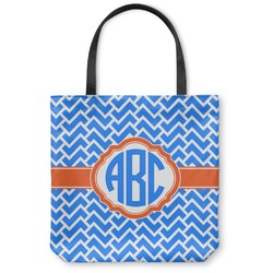 Zigzag Canvas Tote Bag - Medium - 16"x16" (Personalized)