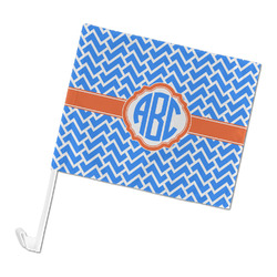 Zigzag Car Flag - Large (Personalized)