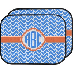 Zigzag Car Floor Mats (Back Seat) (Personalized)