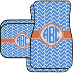 Zigzag Car Floor Mats Set - 2 Front & 2 Back (Personalized)