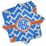 Zigzag Cloth Cocktail Napkins - Set of 4 w/ Monogram