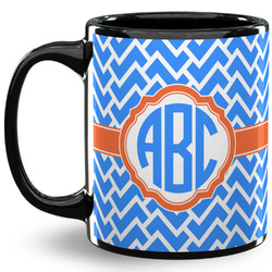 Zigzag 11 Oz Coffee Mug - Black (Personalized)