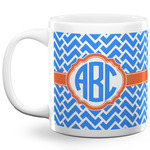 Zigzag 20 Oz Coffee Mug - White (Personalized)