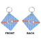 Zigzag Diamond Keychain (Front + Back)