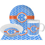 Zigzag Dinner Set - Single 4 Pc Setting w/ Monograms