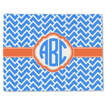 Zigzag Single-Sided Linen Placemat - Single w/ Monogram