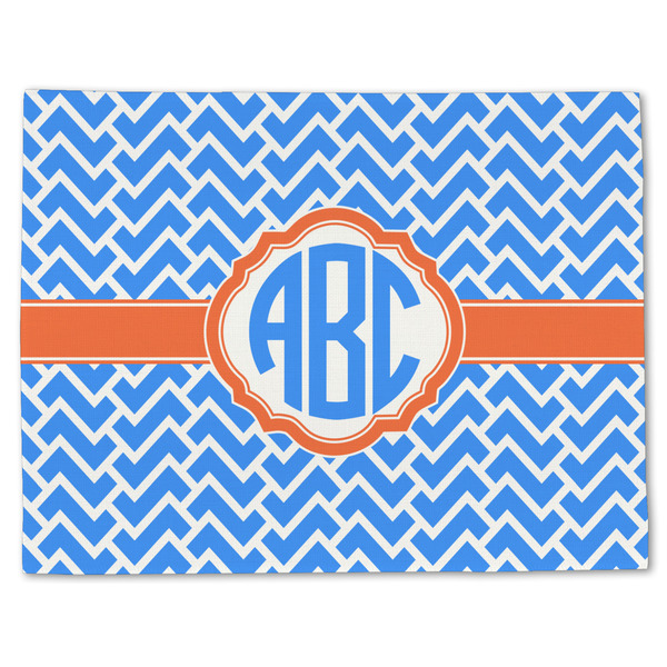 Custom Zigzag Single-Sided Linen Placemat - Single w/ Monogram