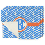 Zigzag Single-Sided Linen Placemat - Set of 4 w/ Monogram