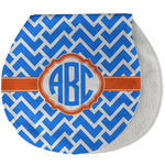 Zigzag Burp Pad - Velour w/ Monogram