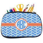 Zigzag Neoprene Pencil Case - Medium w/ Monogram