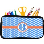 Zigzag Neoprene Pencil Case - Small w/ Monogram