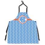 Zigzag Apron Without Pockets w/ Monogram