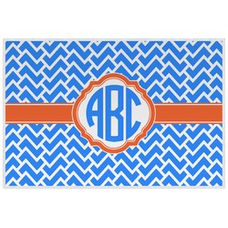 Zigzag Laminated Placemat w/ Monogram