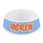 Zigzag Plastic Dog Bowl - Small (Personalized)