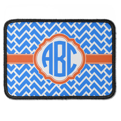 Zigzag Iron On Rectangle Patch w/ Monogram