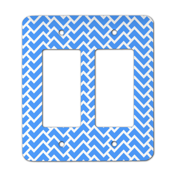 Custom Zigzag Rocker Style Light Switch Cover - Two Switch