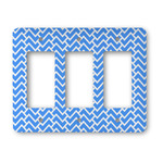 Zigzag Rocker Style Light Switch Cover - Three Switch